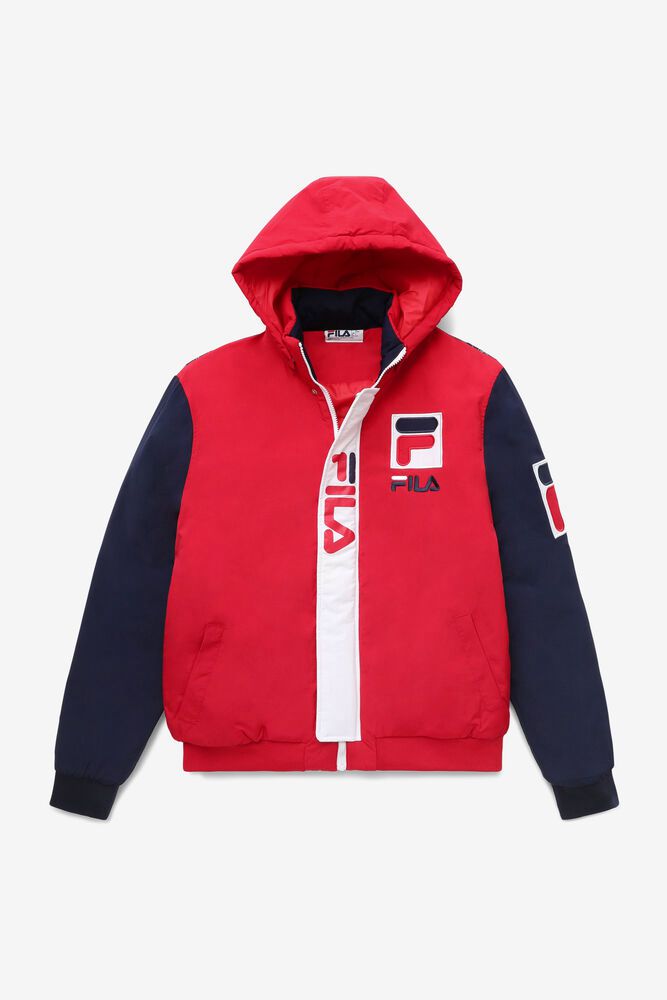 Fila Jacket Mens Red/Navy - P1 Tech - Philippines 5194270-MZ